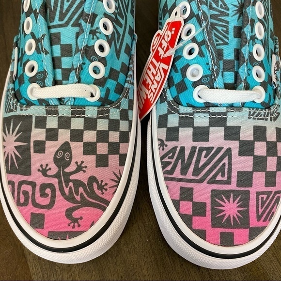 Vans Authentic SF Tribal Check Multicolor Sneaker Size 6 Women - Picture 10 of 12